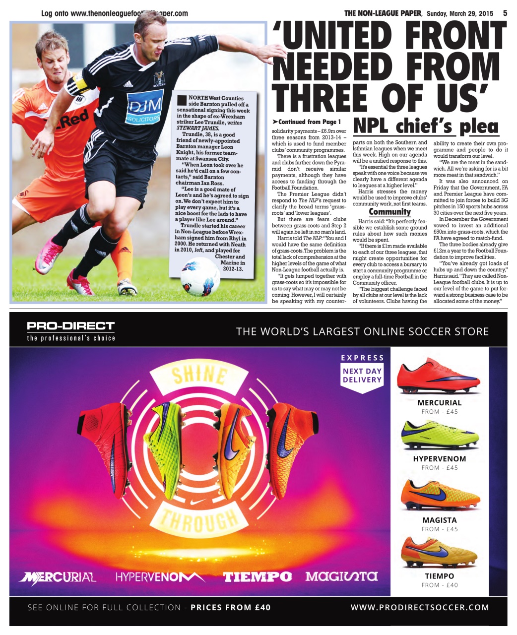 The Non-League Football Paper Preview Pages