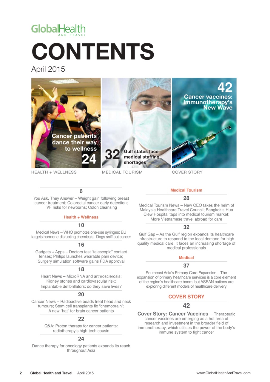 Global Health and Travel Preview Pages