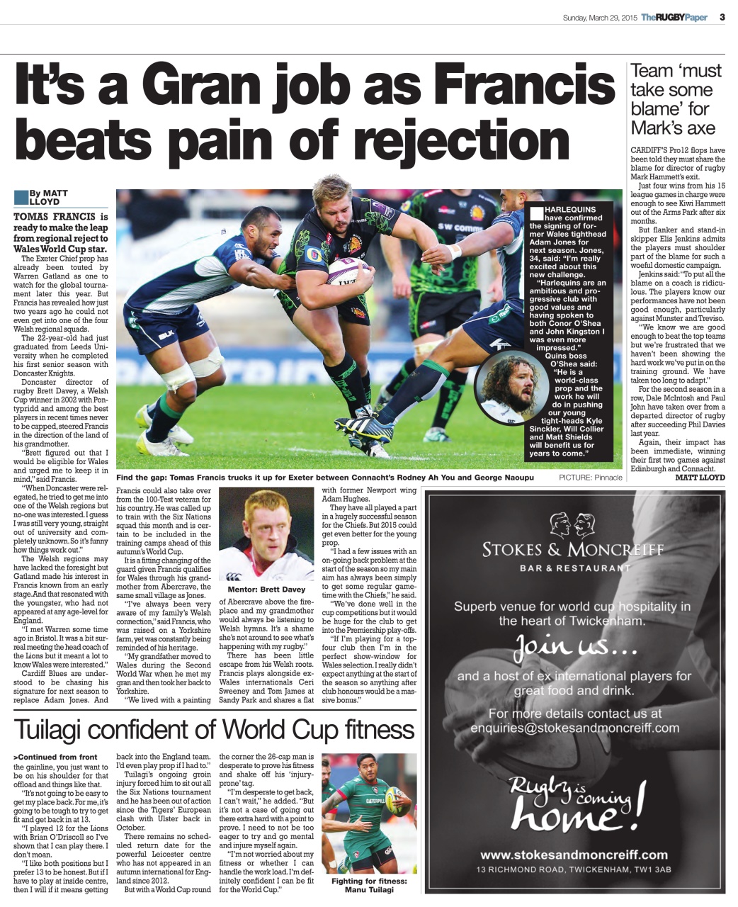 The Rugby Paper Preview Pages