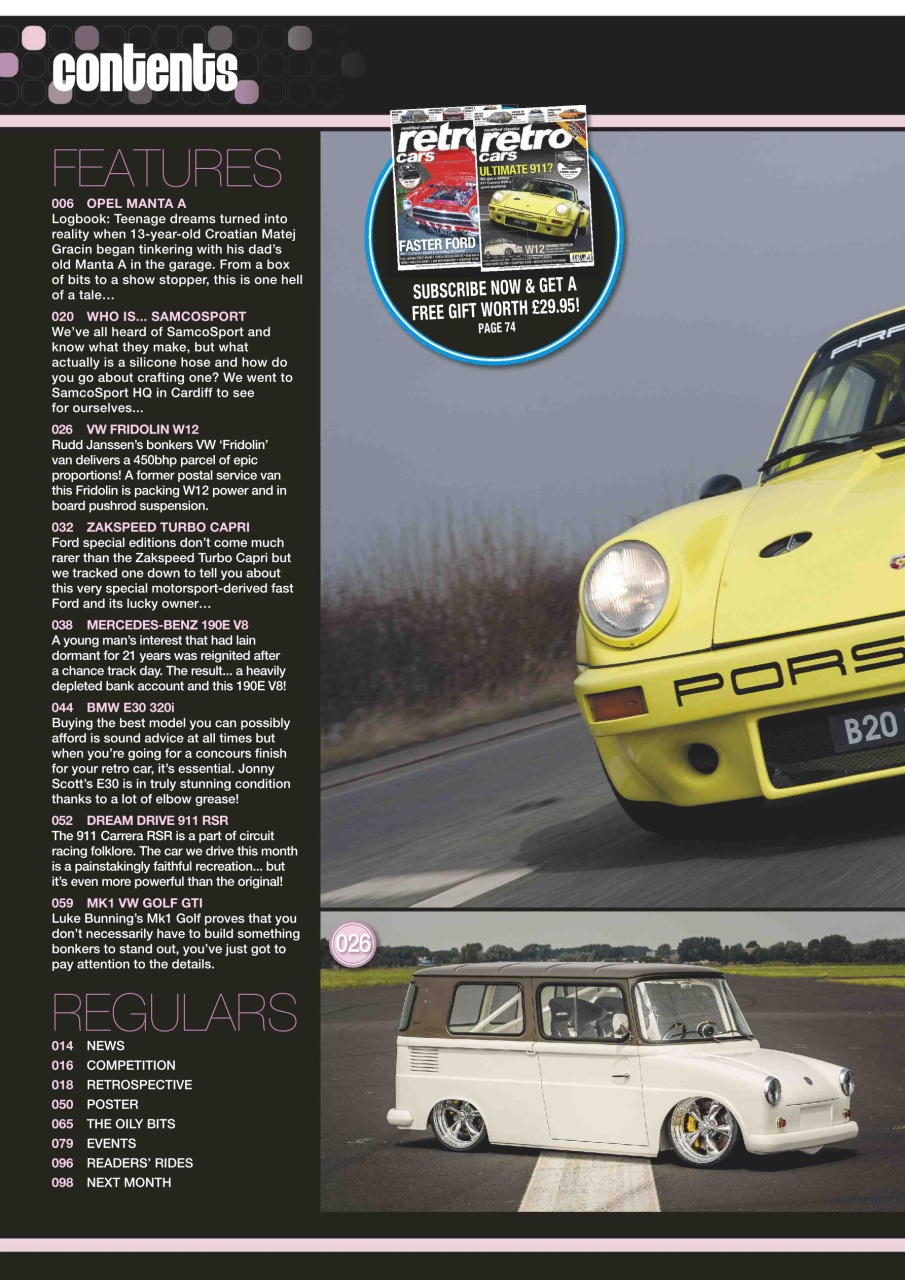 Retro Cars Preview Pages