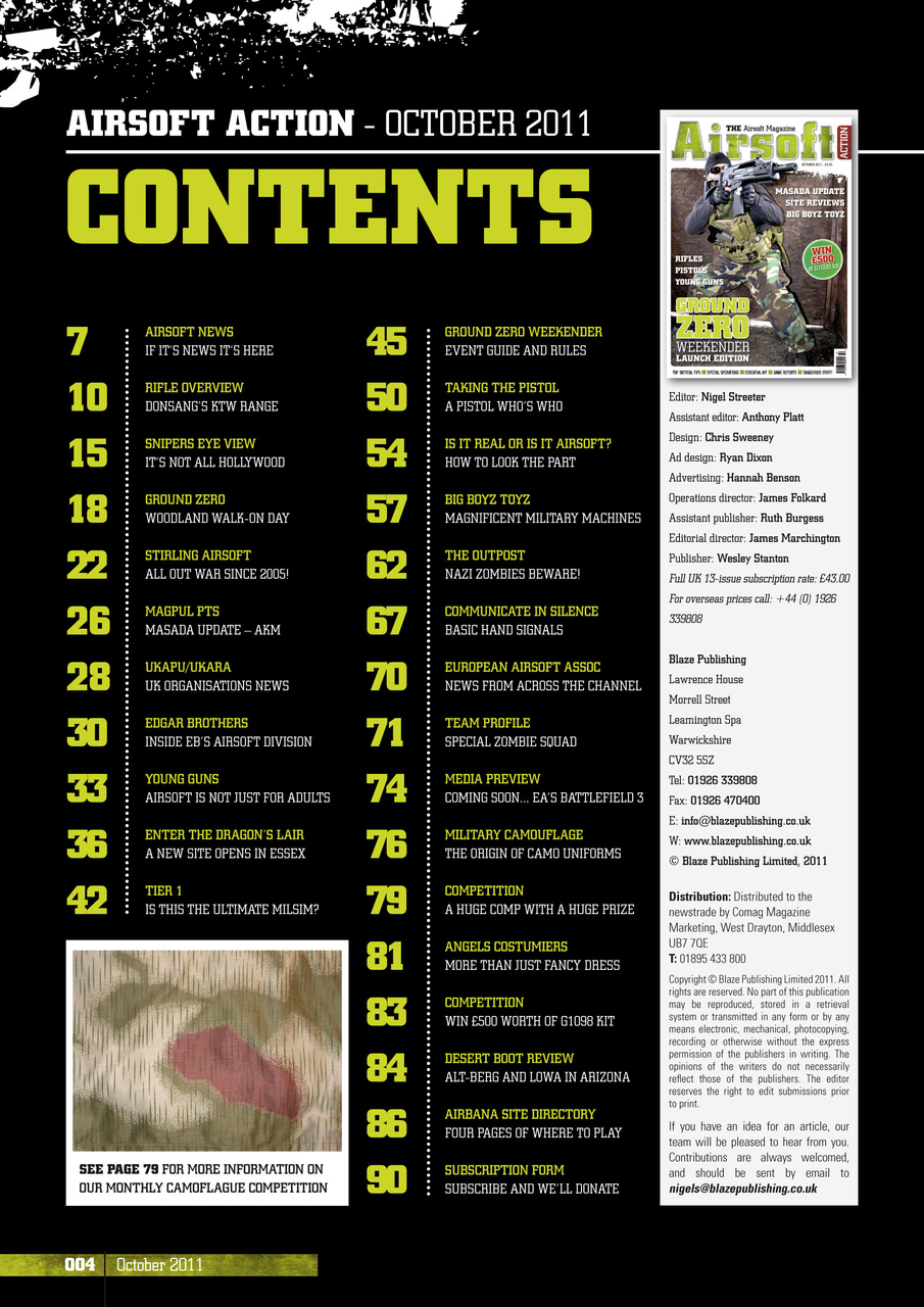 Airsoft Action Preview Pages