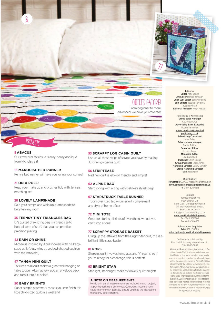 Quilt Now Preview Pages