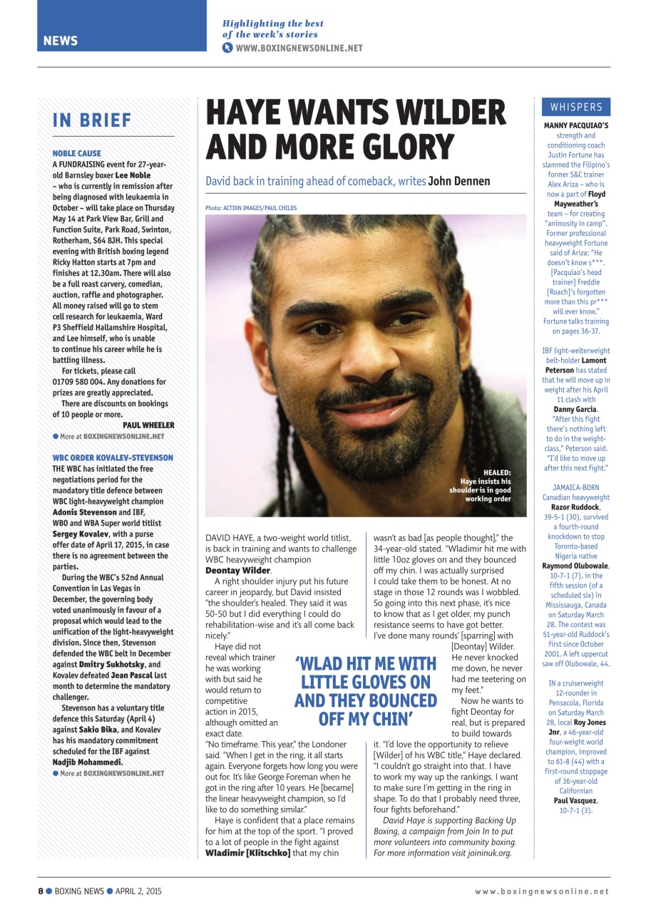 Boxing News Preview Pages