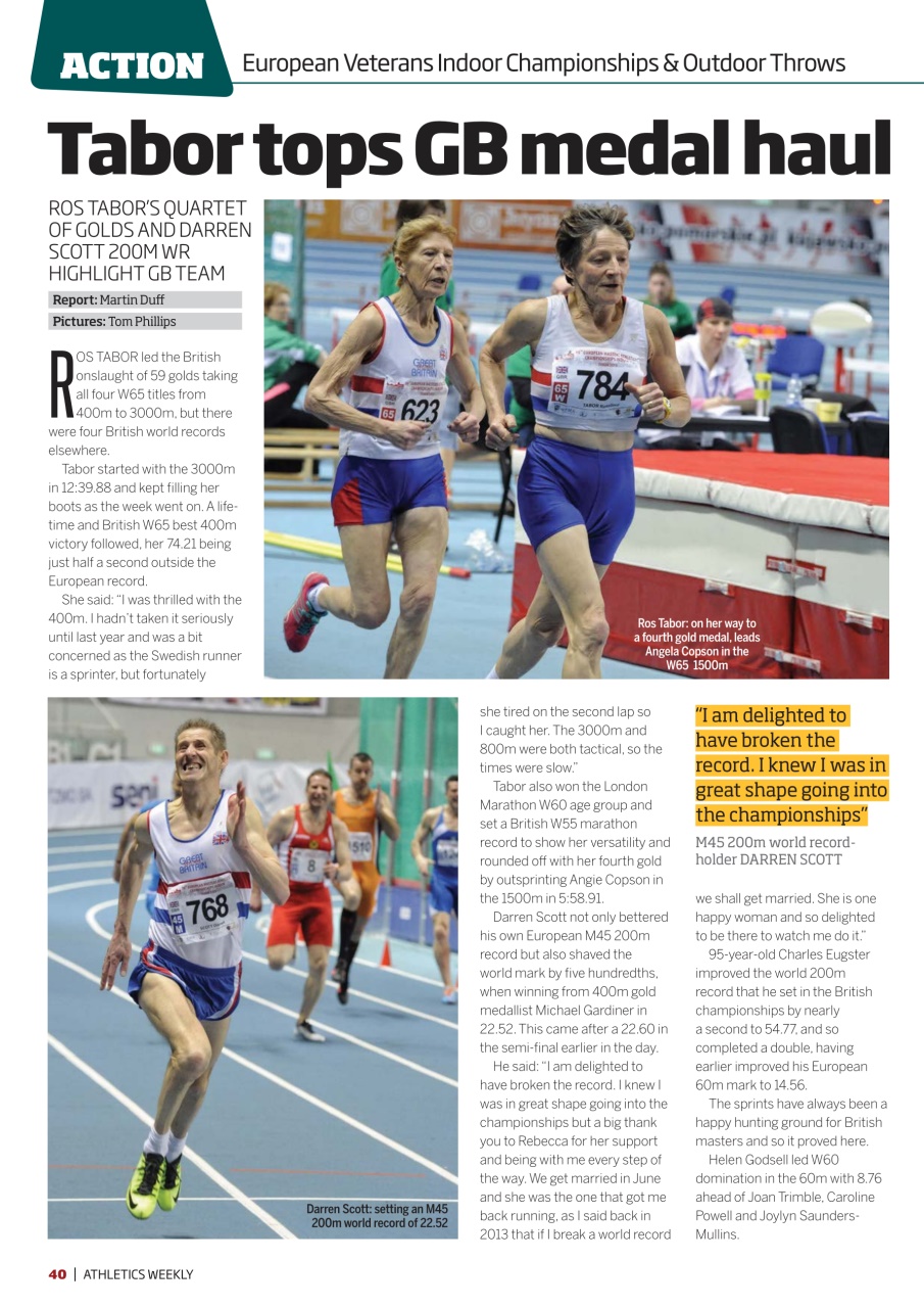 AW – Athletics Weekly Magazine Preview Pages