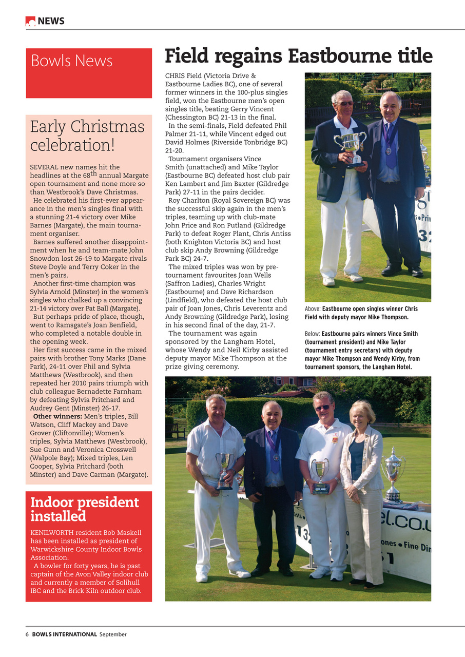 Bowls International Preview Pages