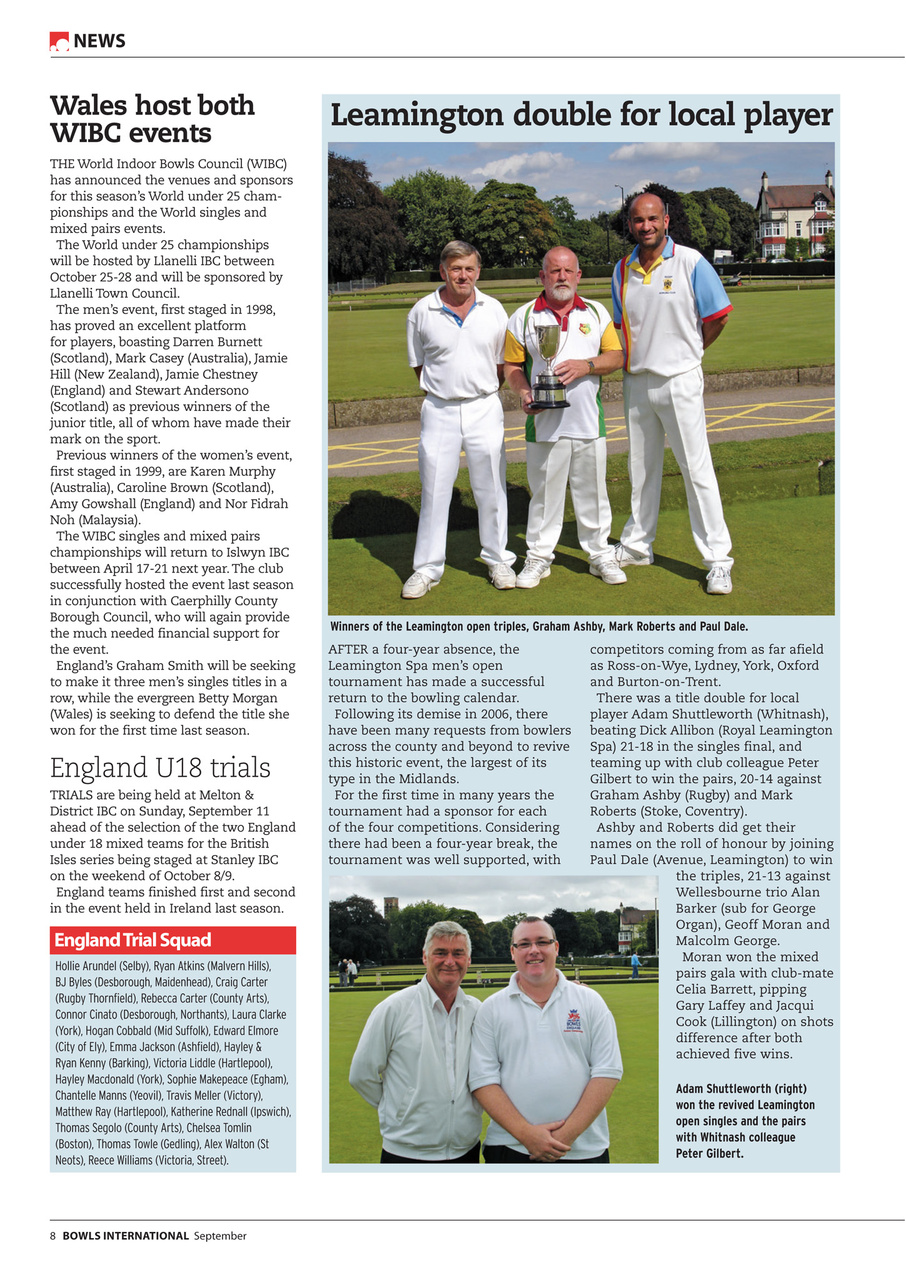 Bowls International Preview Pages