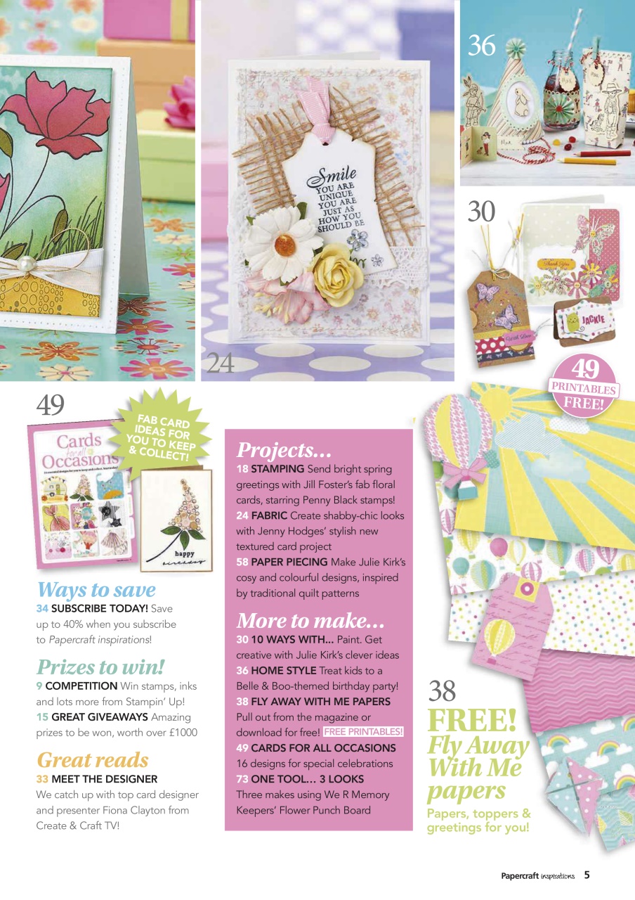 Papercraft Inspirations Preview Pages