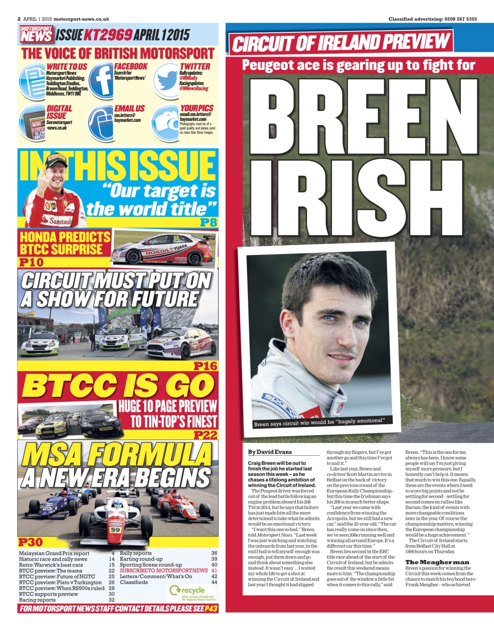 Motorsport News Preview Pages