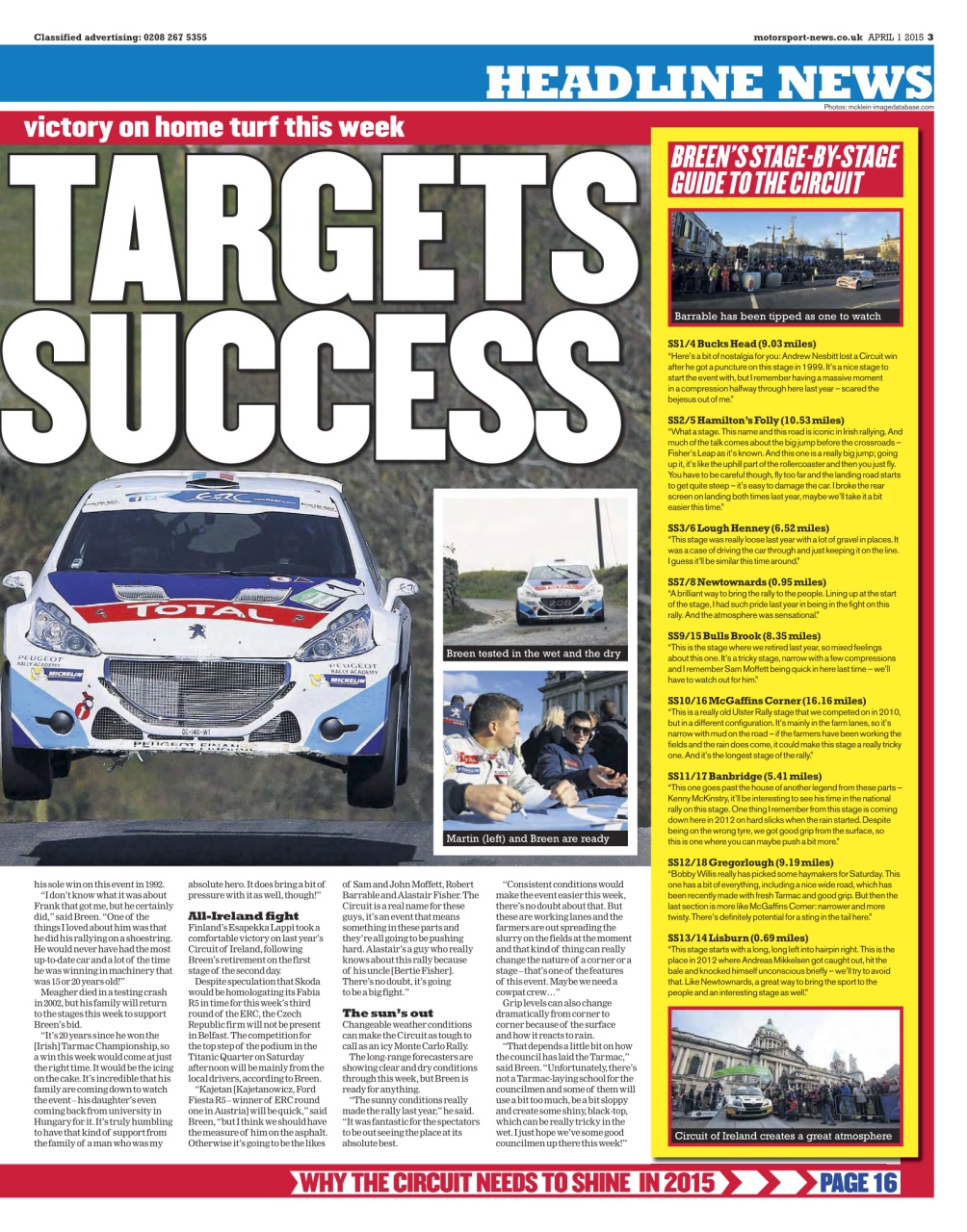 Motorsport News Preview Pages