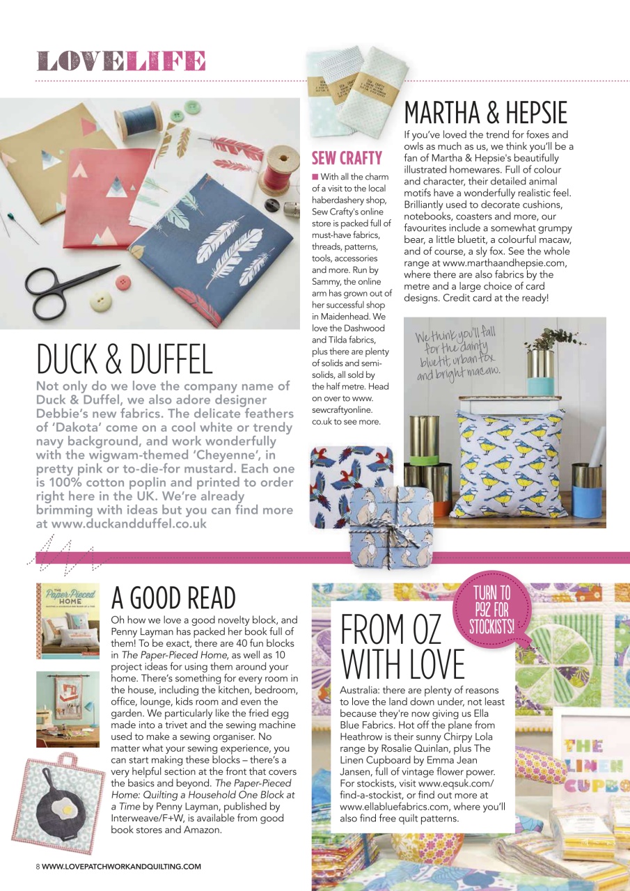 Love Patchwork & Quilting Preview Pages