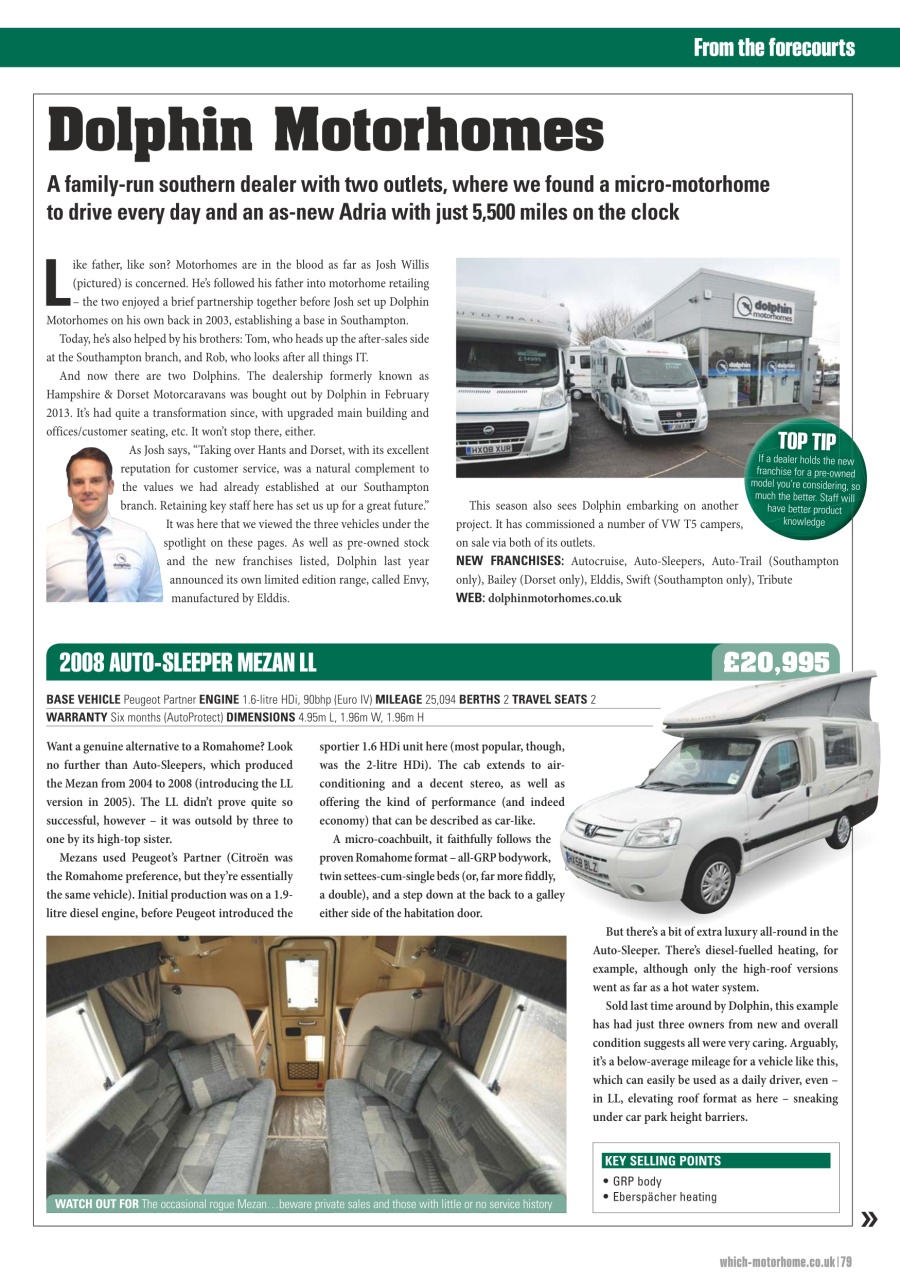 What Motorhome magazine Preview Pages
