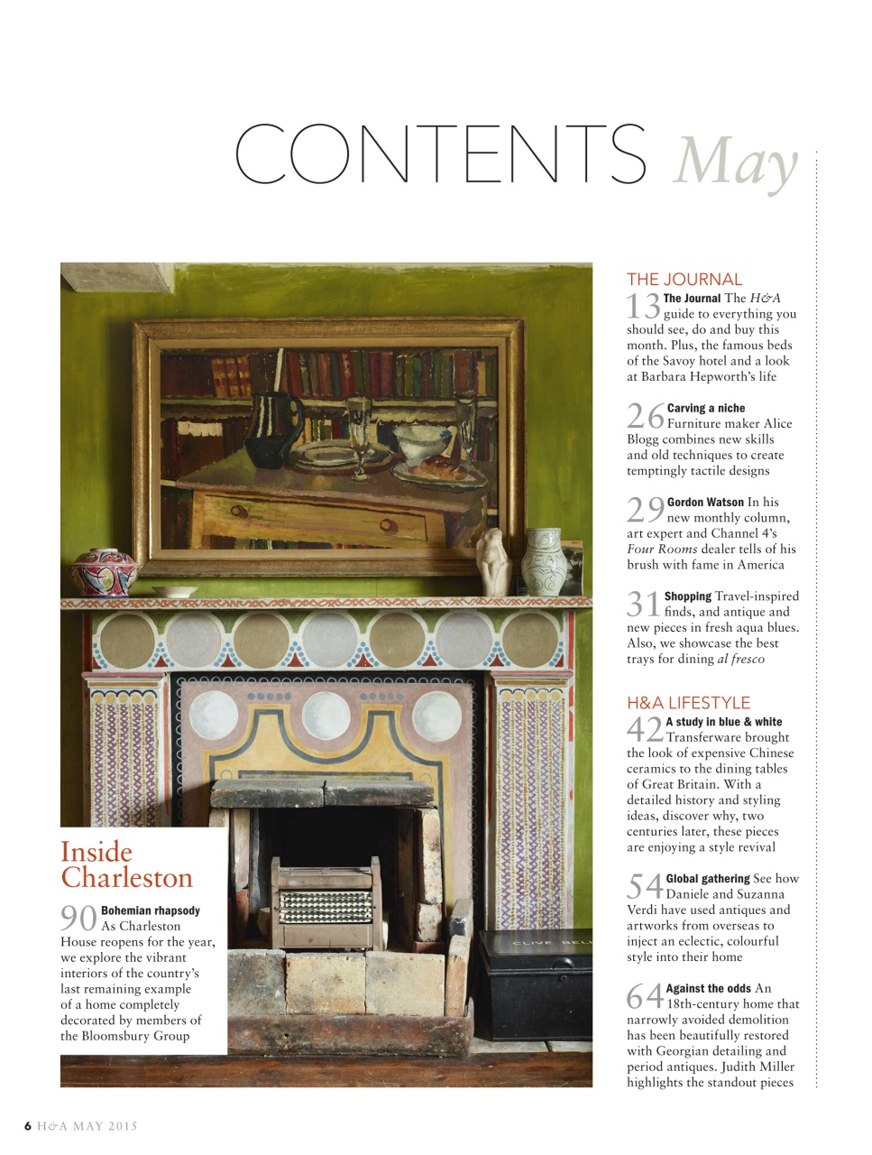 Homes & Antiques Magazine Preview Pages