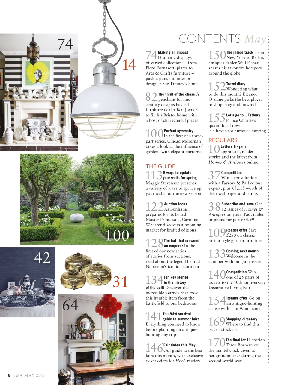 Homes & Antiques Magazine Preview Pages