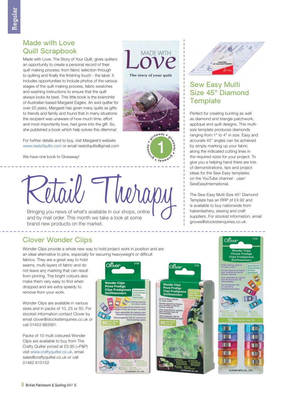 Patchwork and Quilting Preview Pages