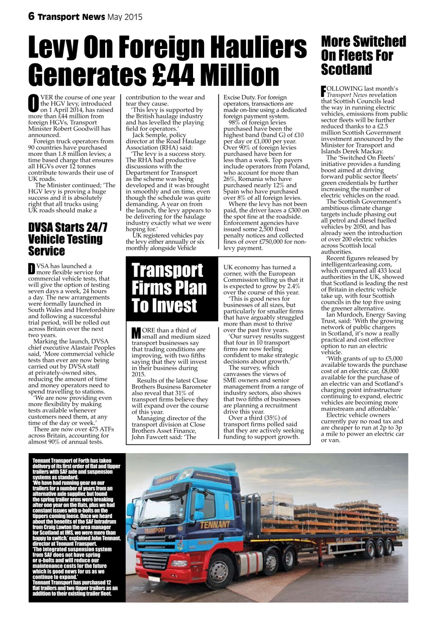 Transport News Preview Pages