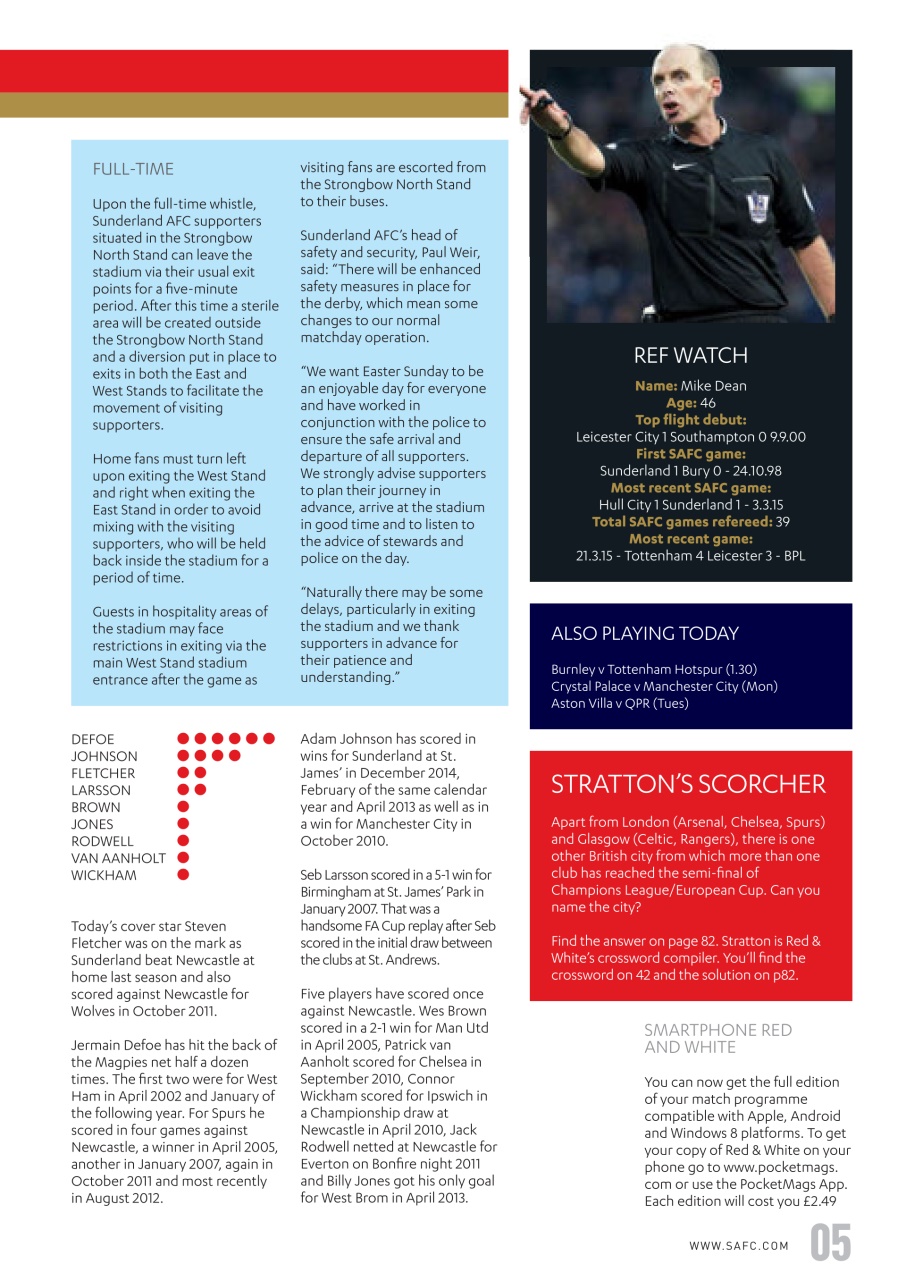 Sunderland FC Preview Pages