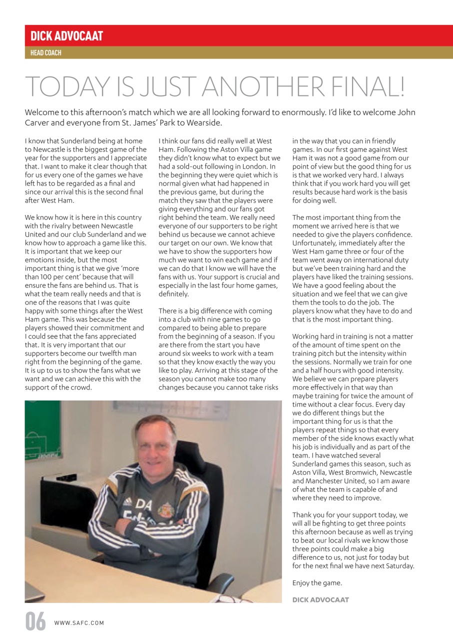 Sunderland FC Preview Pages