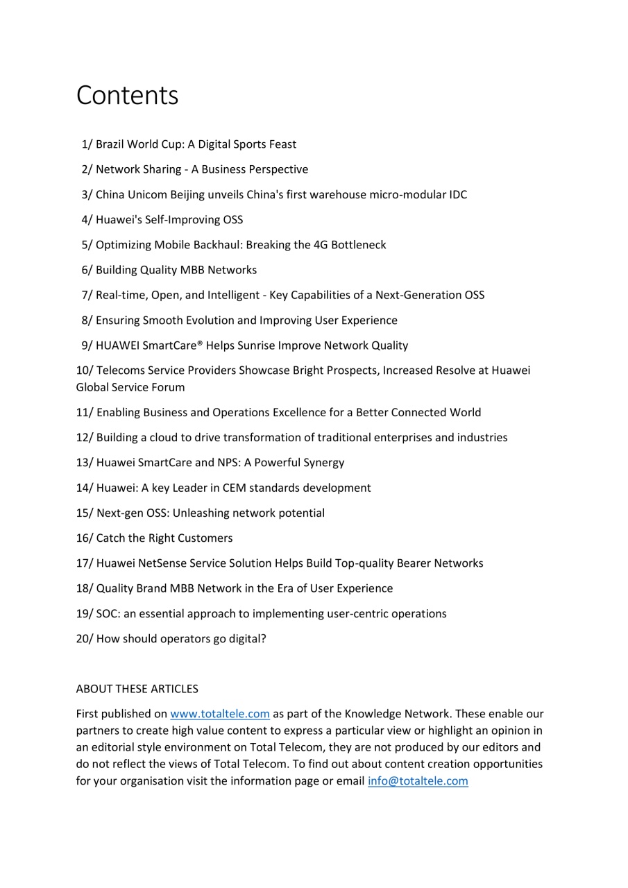 Total Telecom Preview Pages
