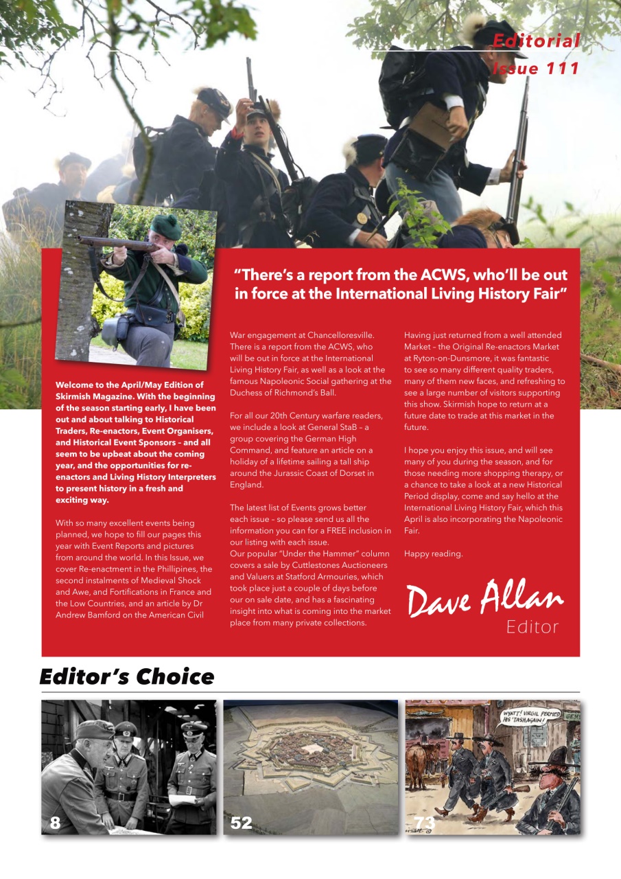 Skirmish Living History Preview Pages