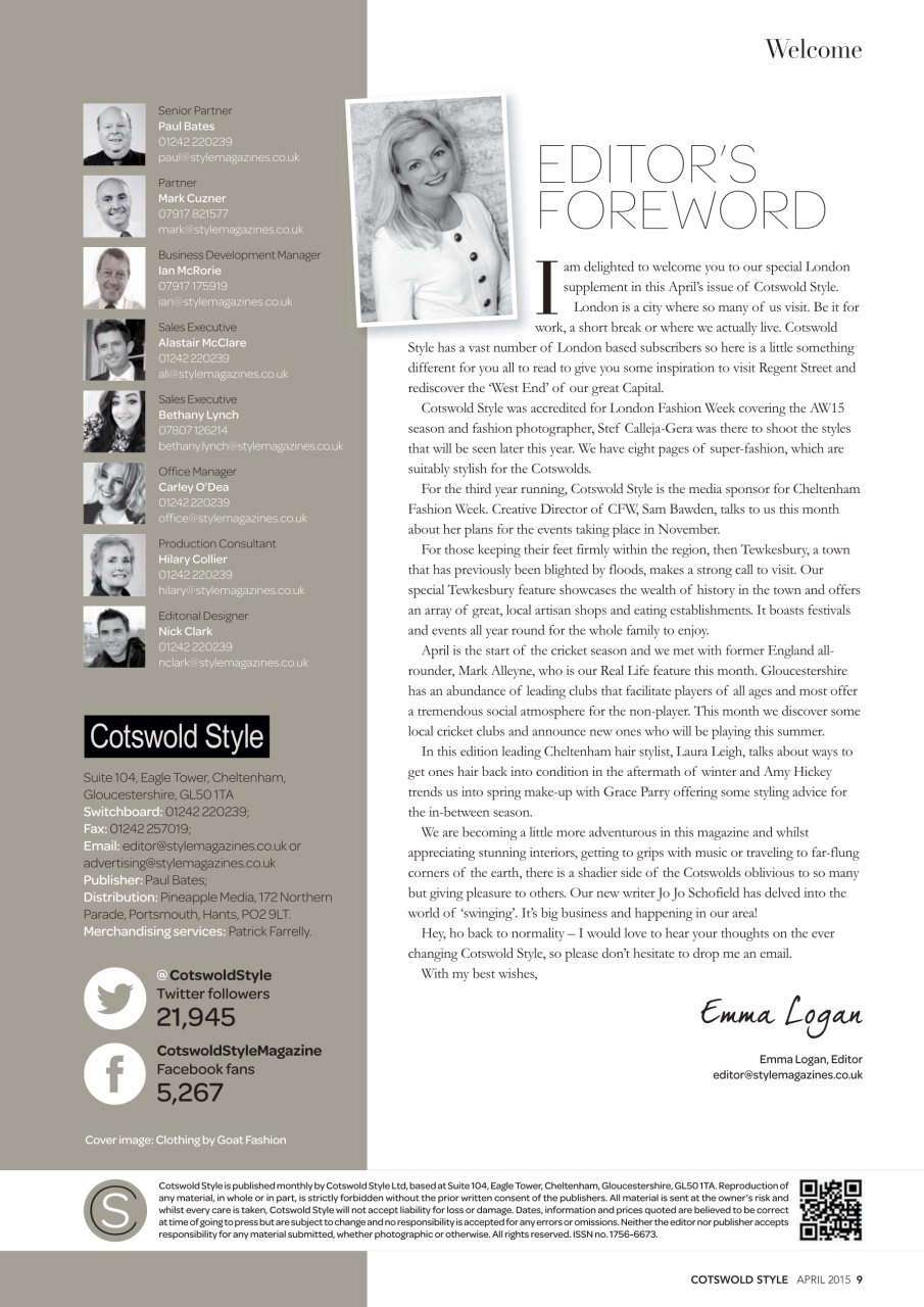 Cotswold Style Preview Pages