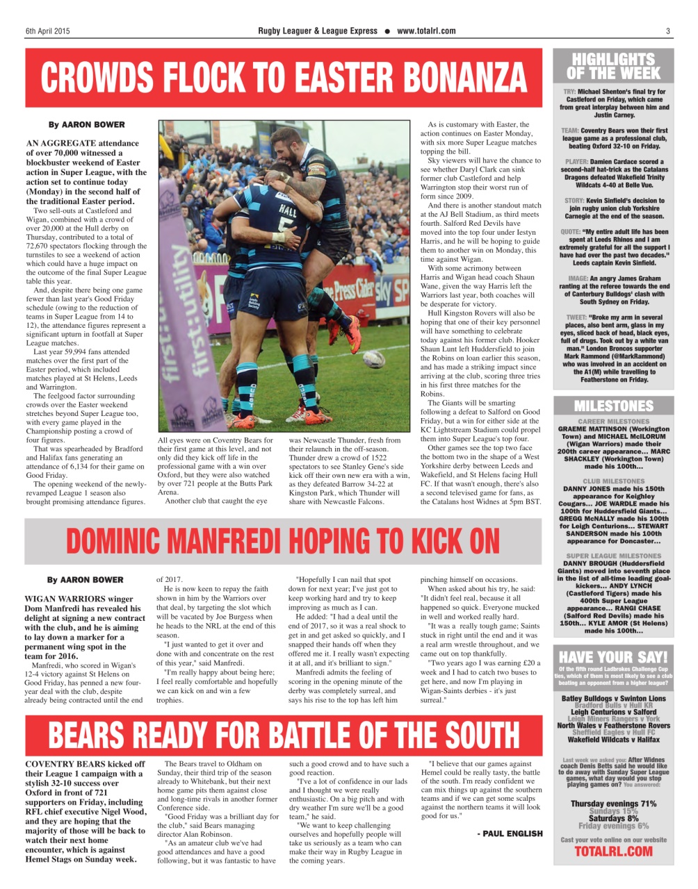 League Express Preview Pages