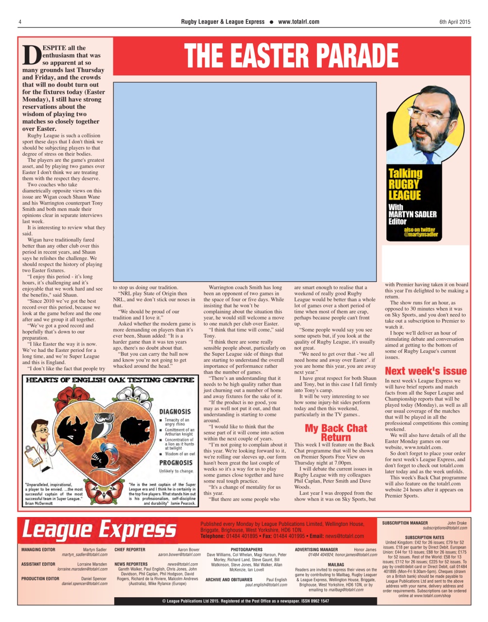 League Express Preview Pages