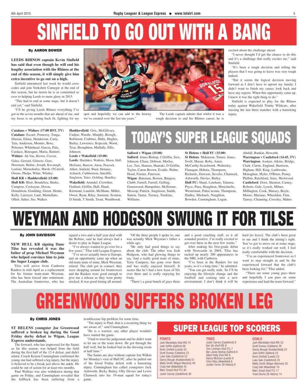 League Express Preview Pages