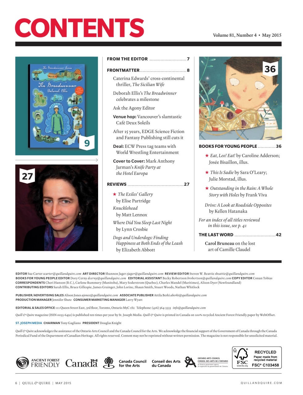 Quill & Quire Preview Pages