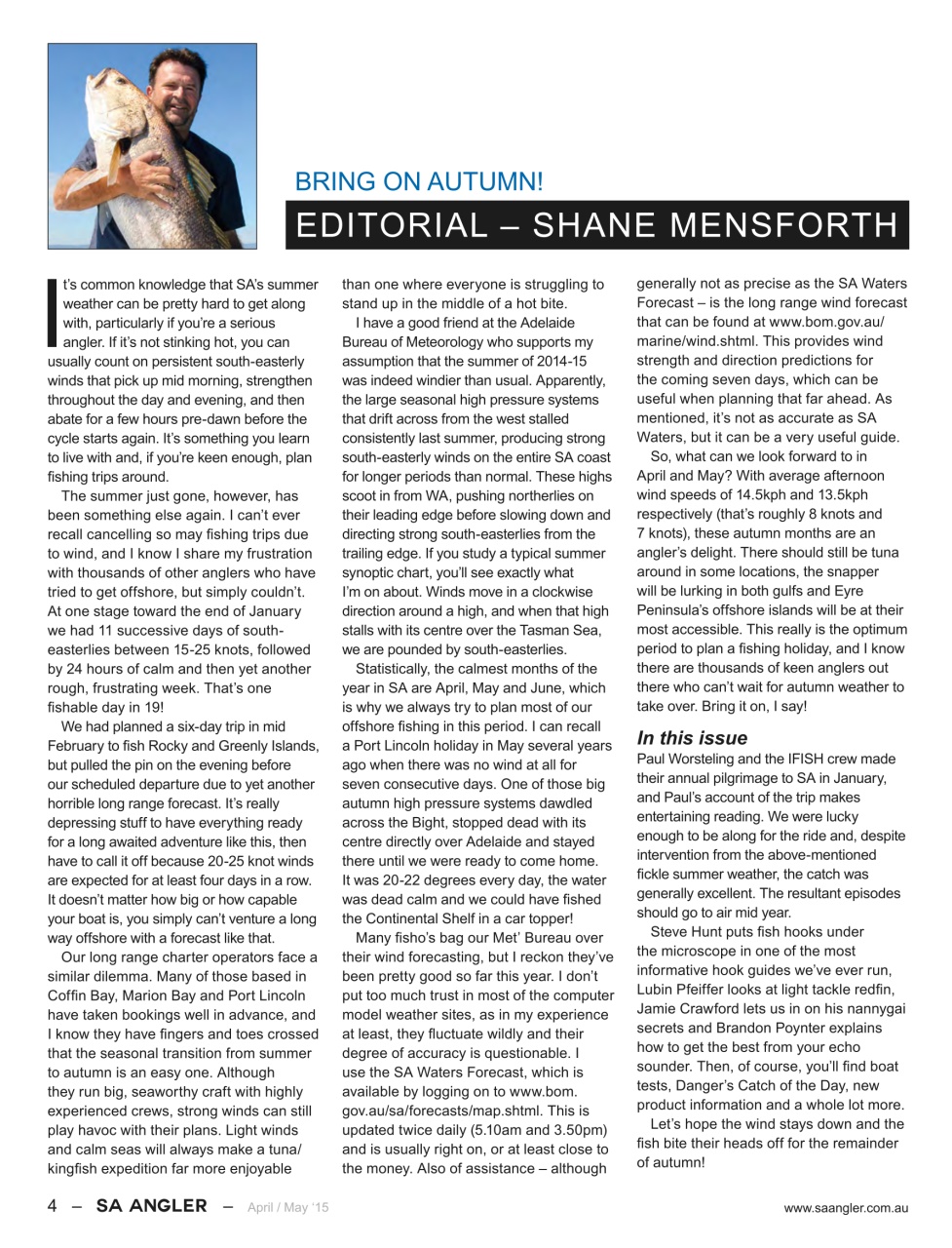 South Australian Angler Preview Pages