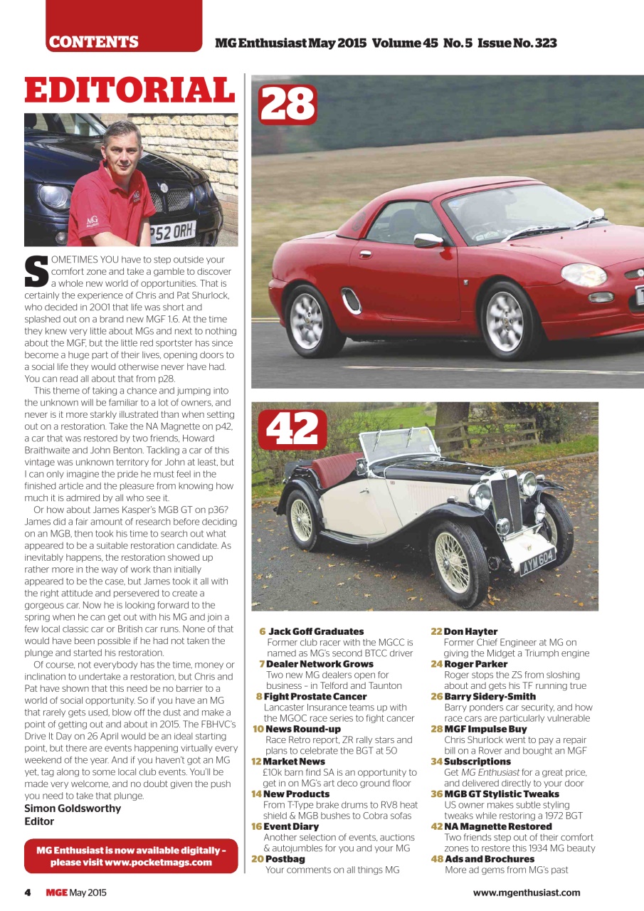 MG Enthusiast Preview Pages