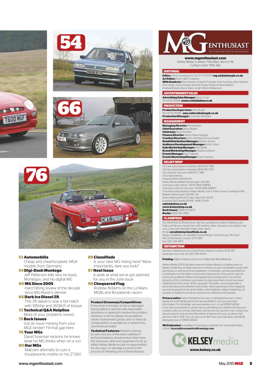 MG Enthusiast Preview Pages