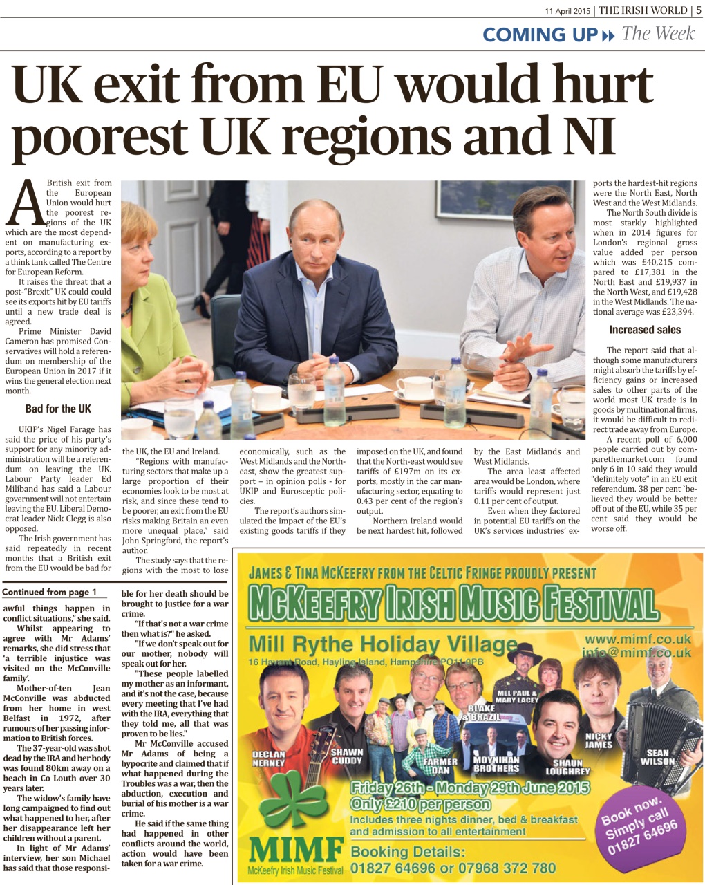 Irish World Preview Pages