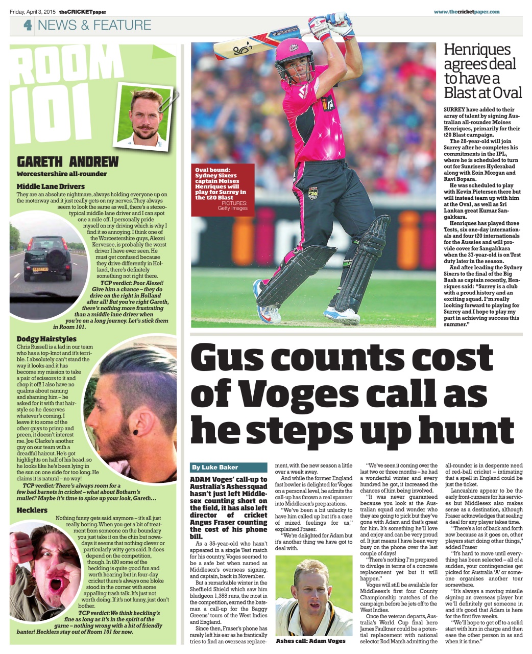 The Cricket Paper Preview Pages
