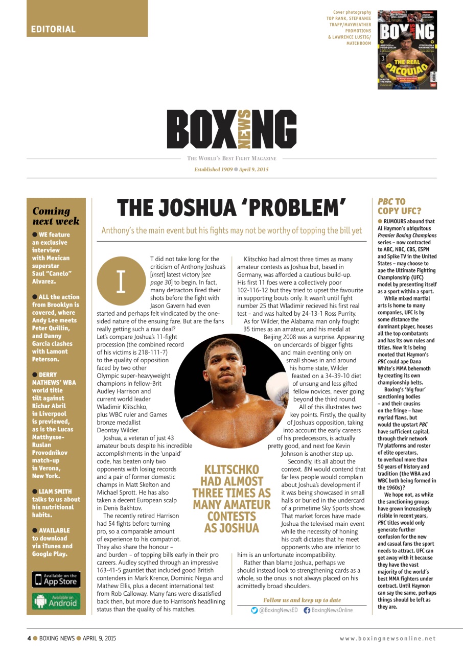 Boxing News Preview Pages