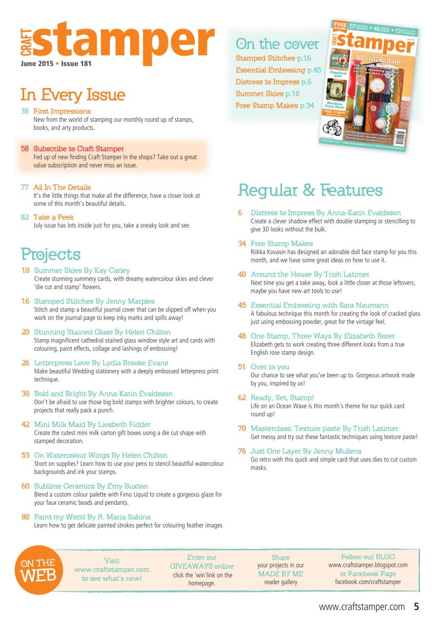 Craft Stamper Preview Pages