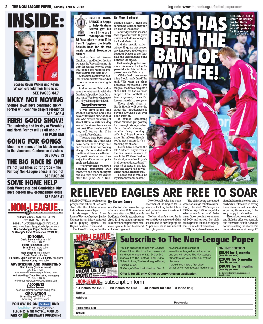 The Non-League Football Paper Preview Pages