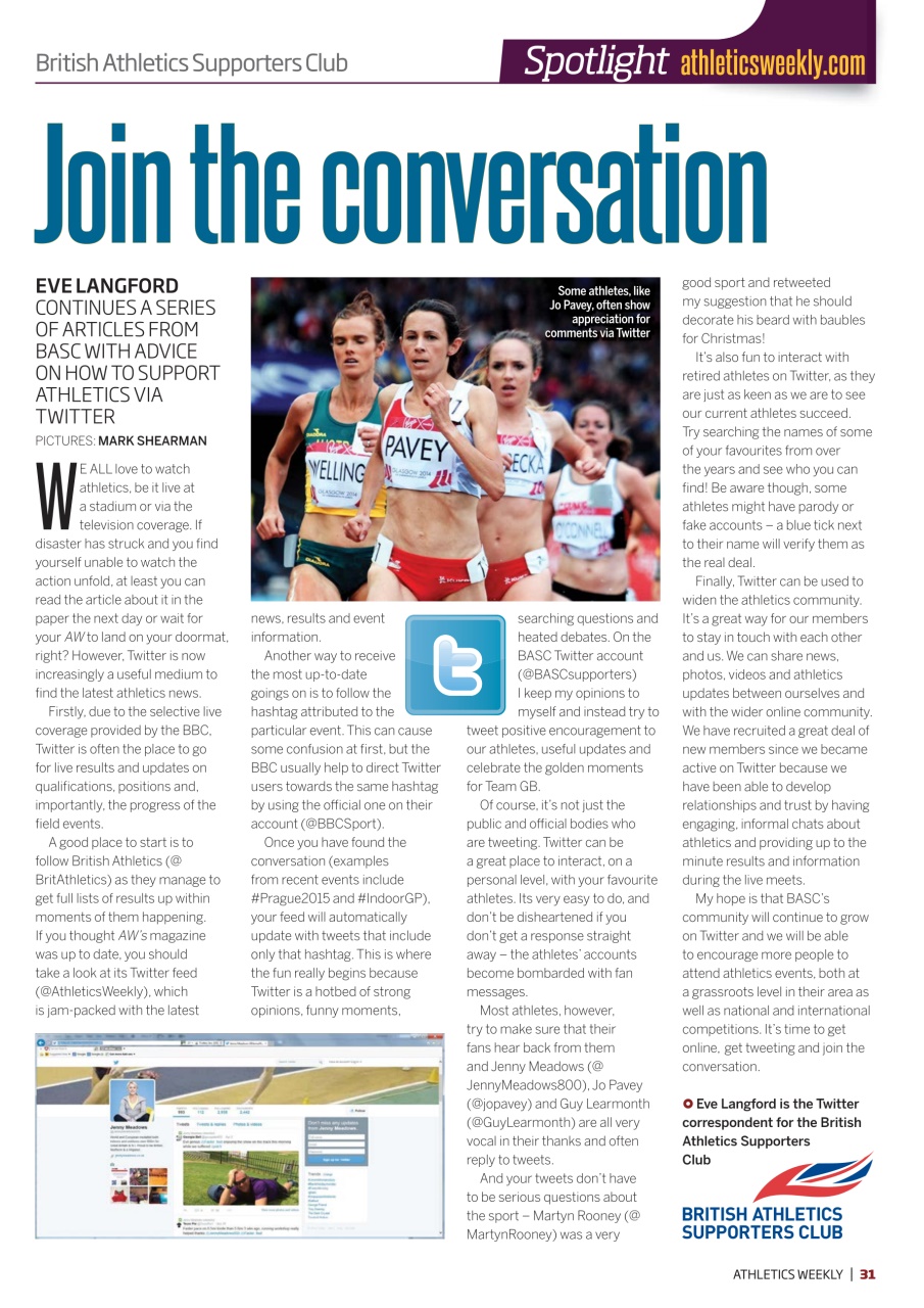 AW – Athletics Weekly Magazine Preview Pages