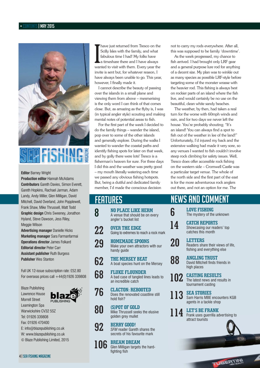 Sea Fishing Magazine Preview Pages