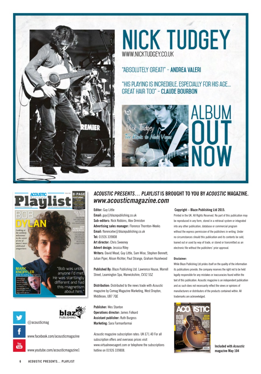 Acoustic Preview Pages