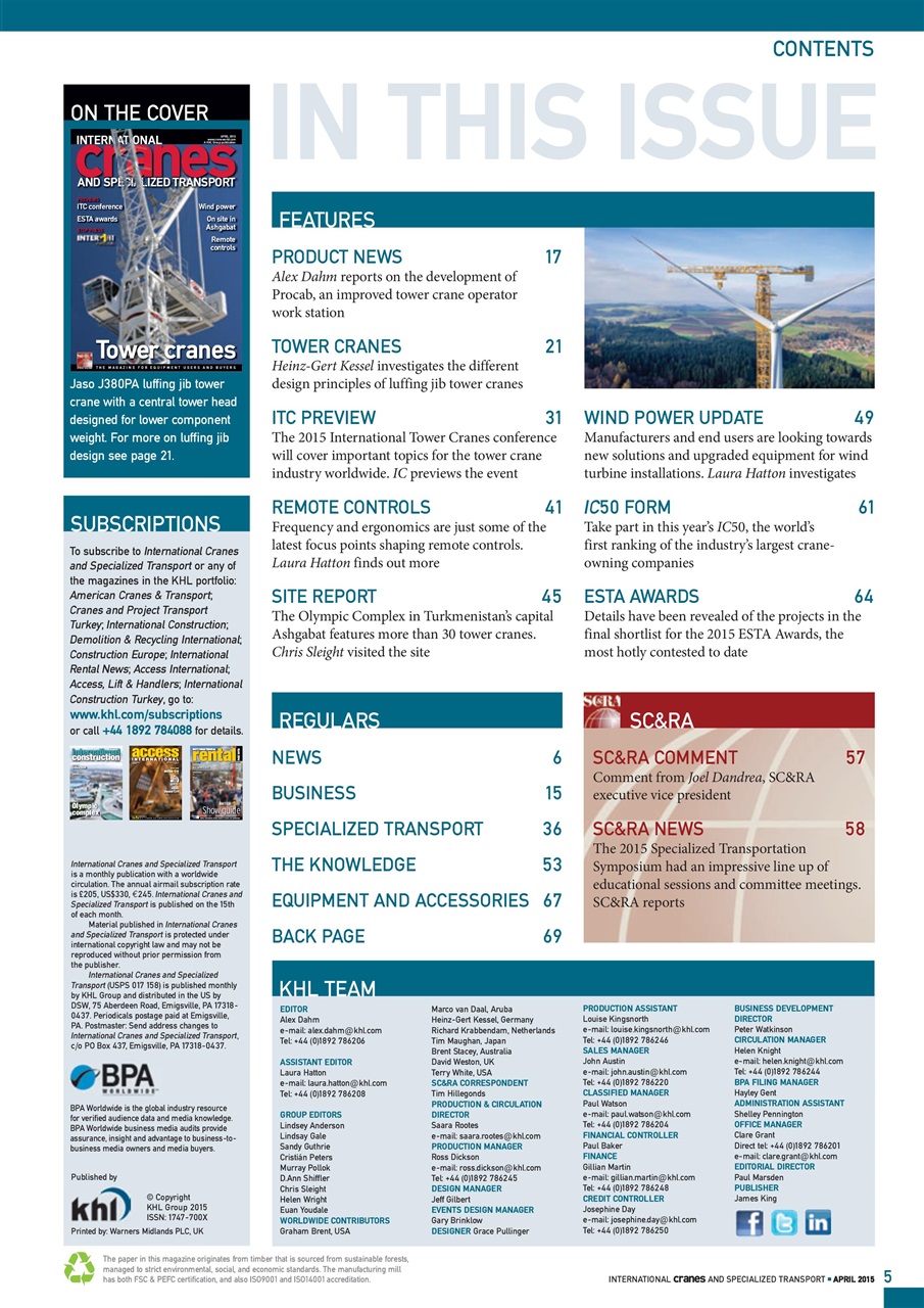 Int. Cranes and Specialized Transp Preview Pages