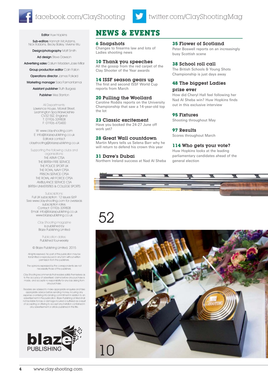 Clay Shooting Preview Pages