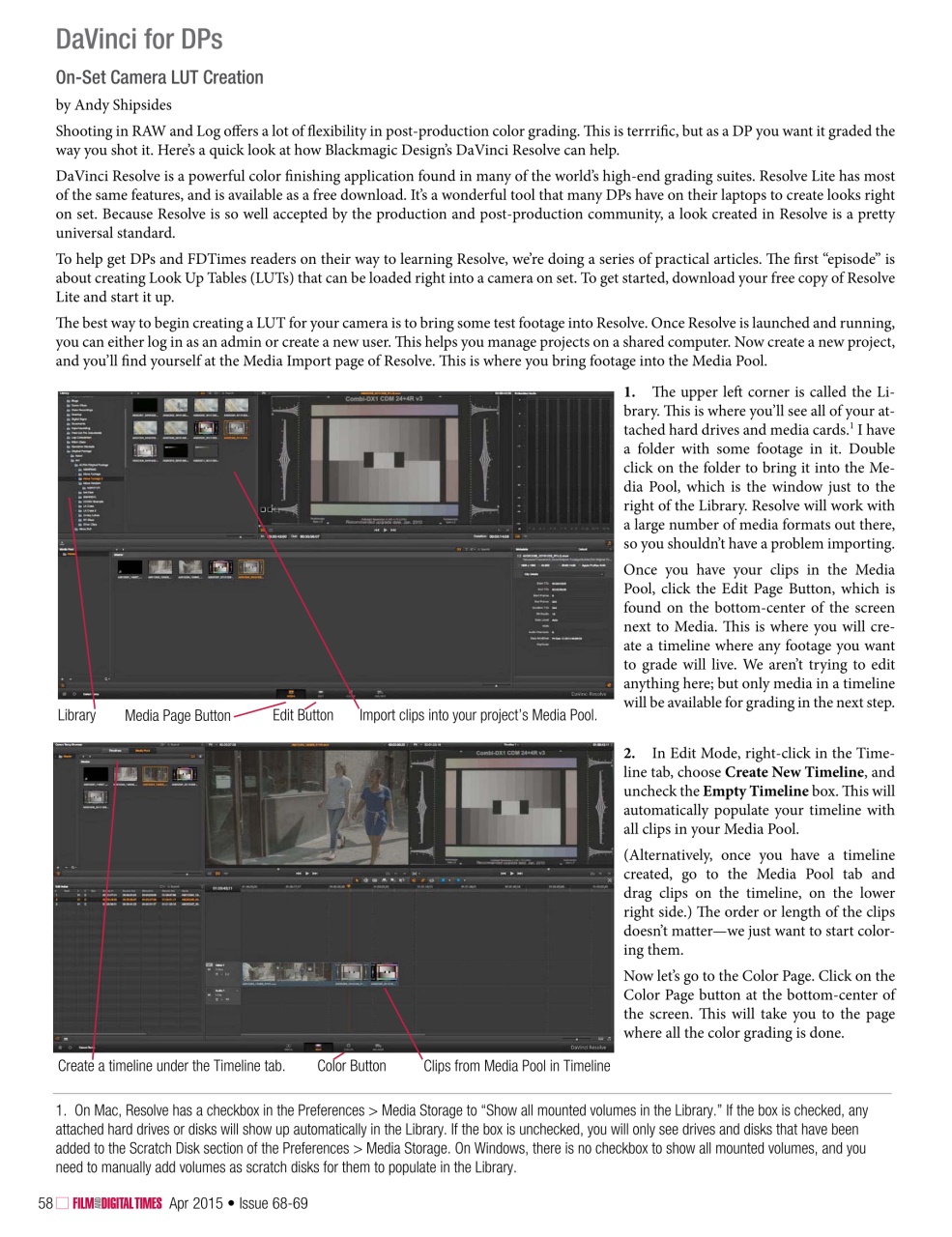 Film and Digital Times Preview Pages