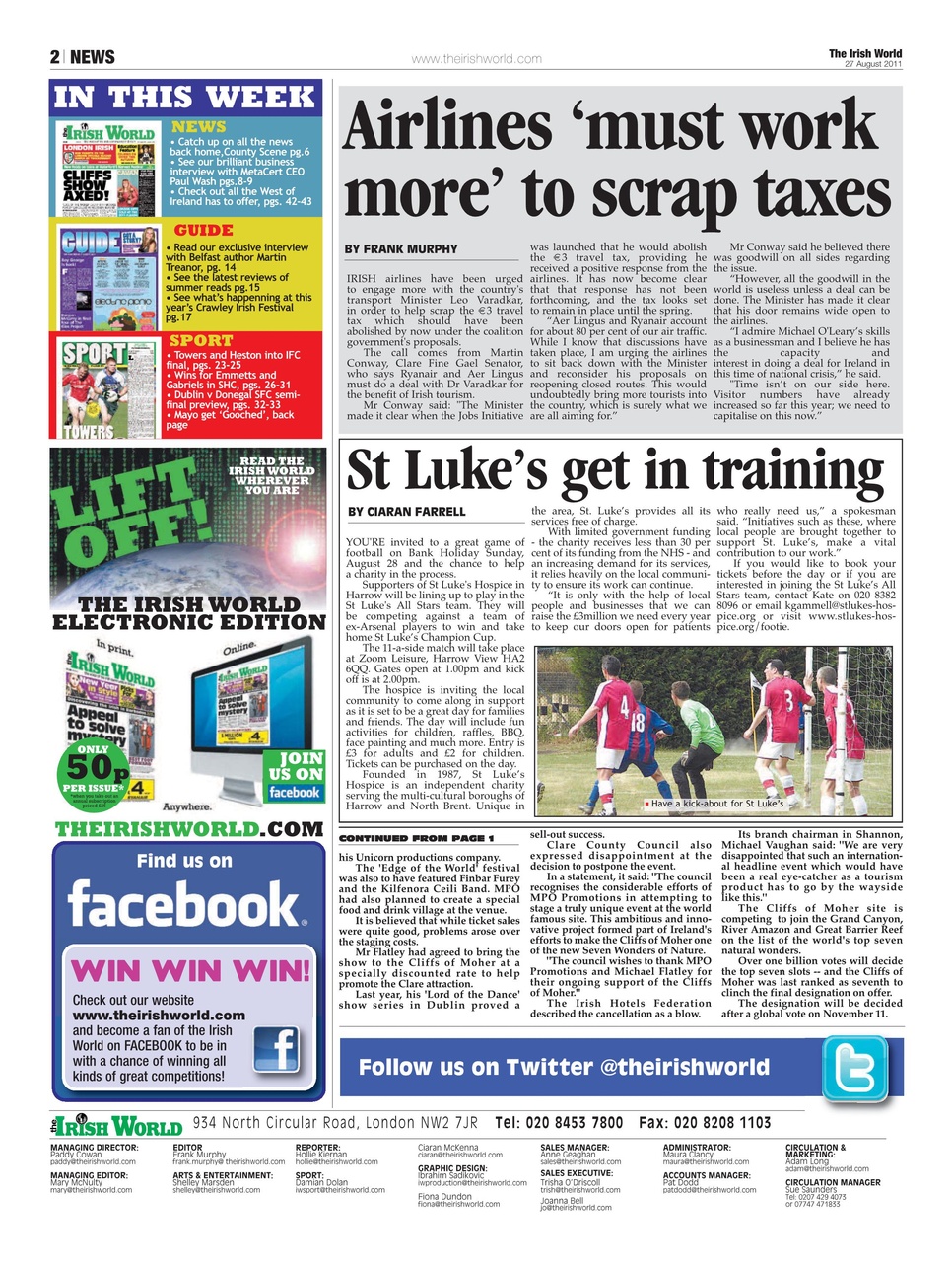 Irish World Preview Pages