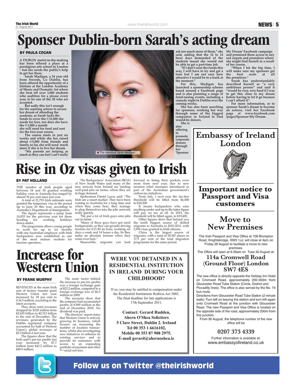 Irish World Preview Pages