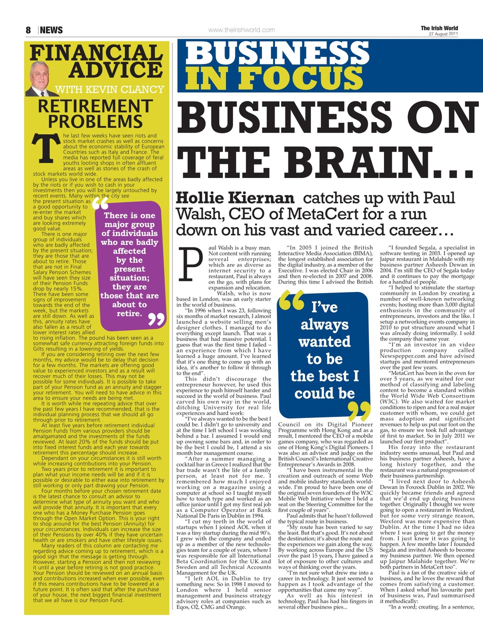 Irish World Preview Pages