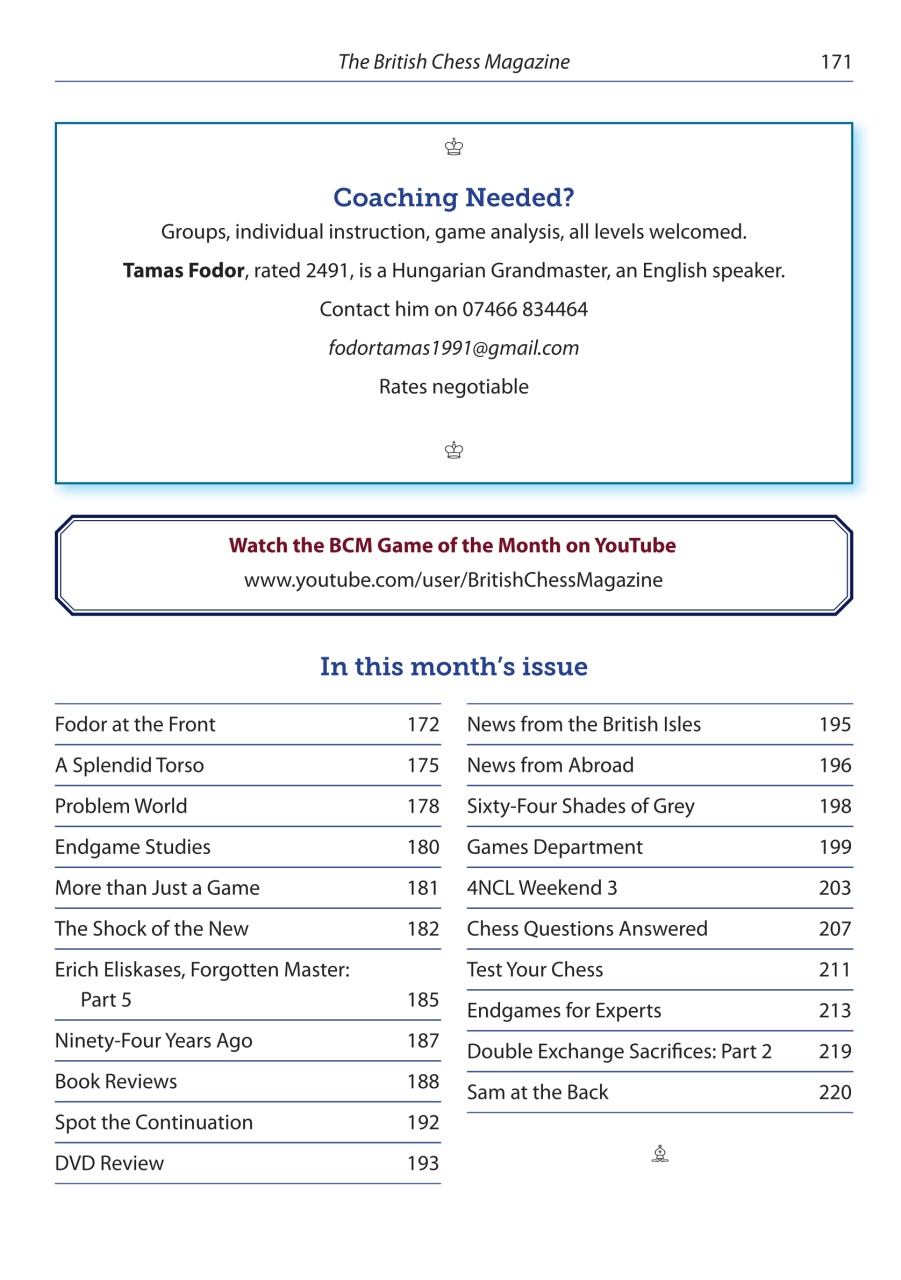 British Chess Magazine Preview Pages