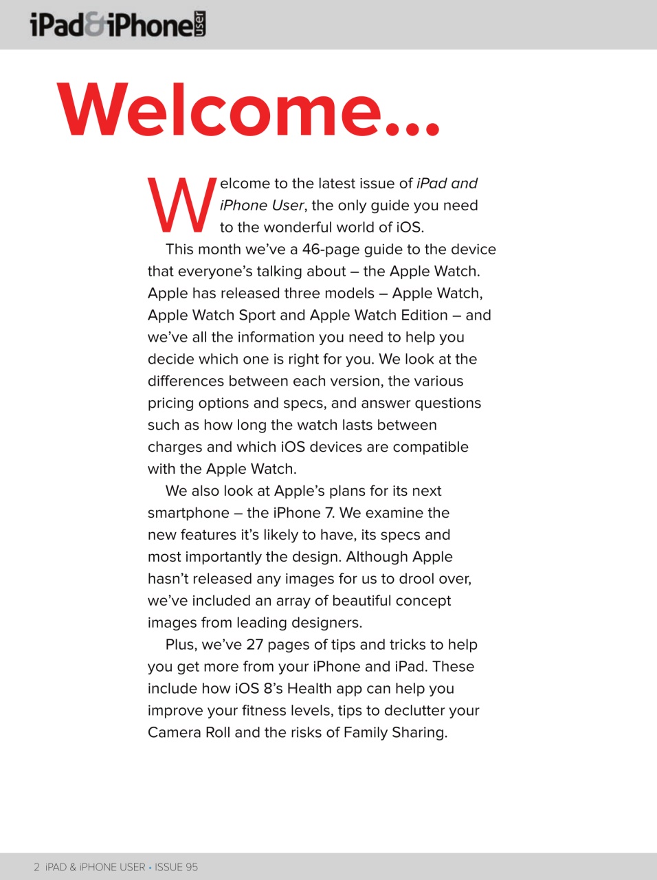 iPad and iPhone User Preview Pages