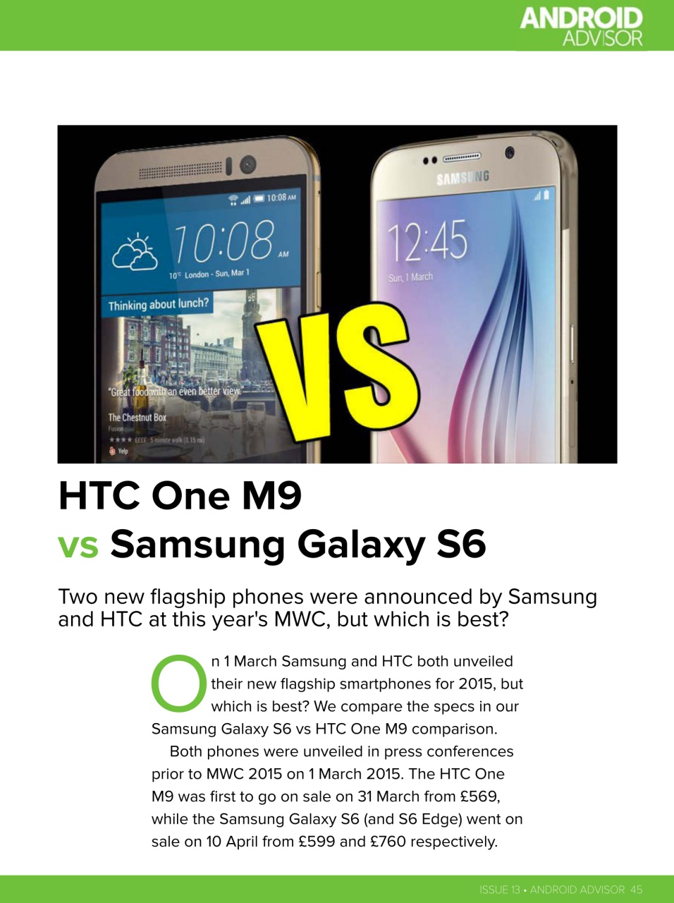 Android Advisor Preview Pages