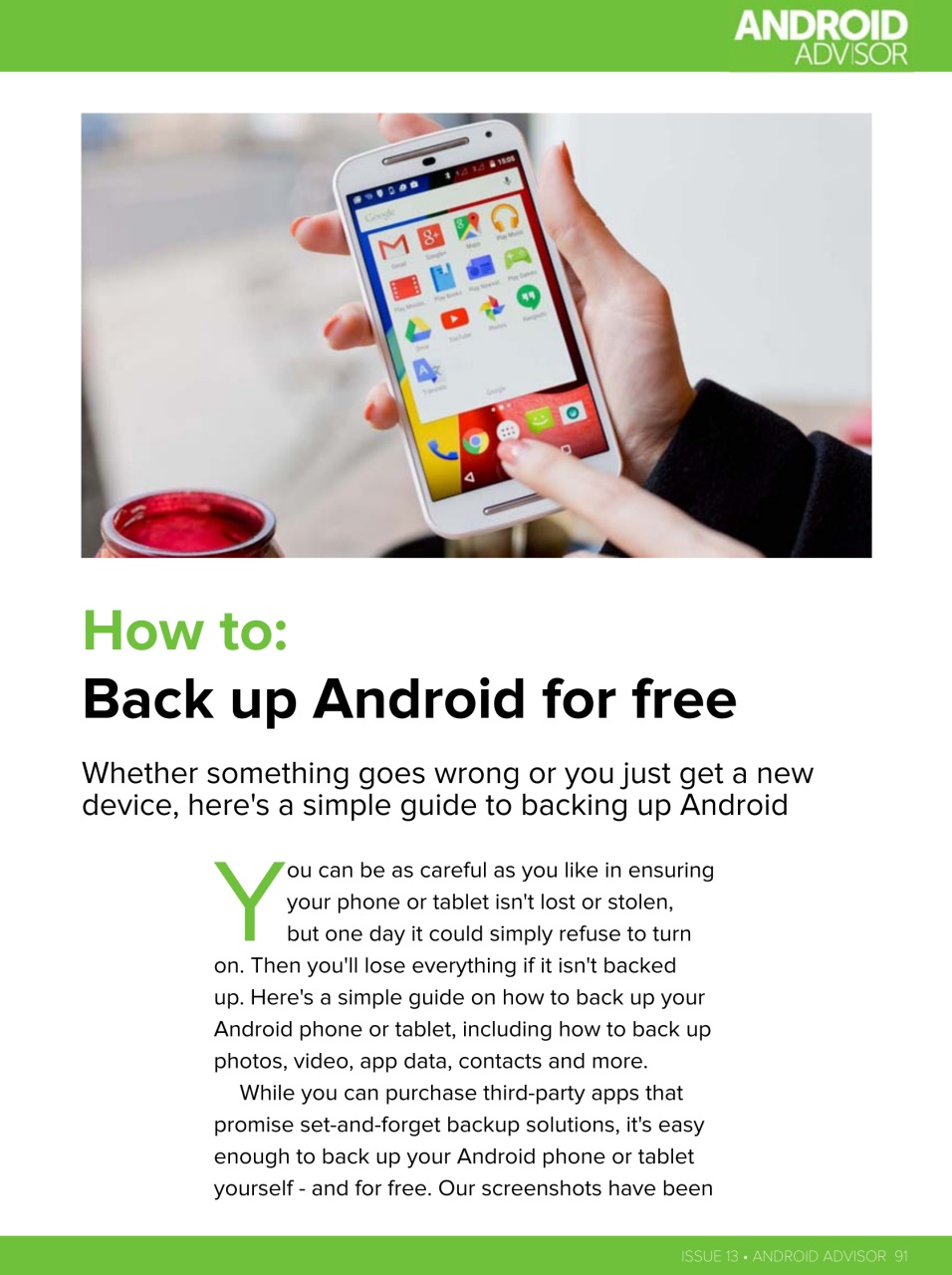 Android Advisor Preview Pages
