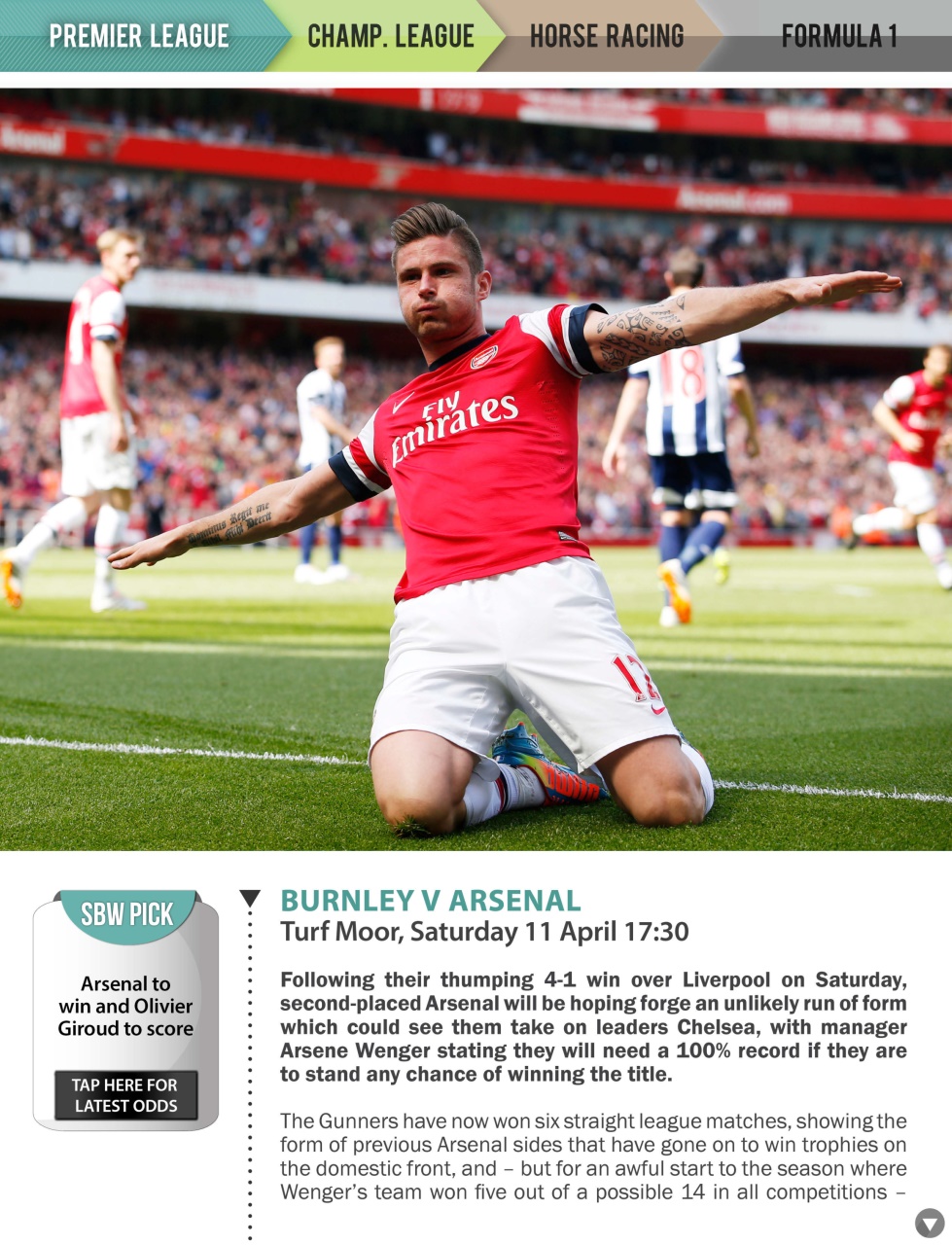 Sports Betting Weekly Preview Pages